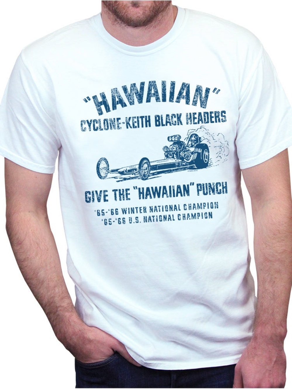 Malibu Shirts “Hawaiian Punch” Graphic T‑Shirt – White, Size Medium